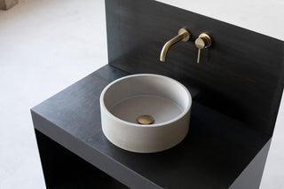 concrete sink basin vessel sink bathroom vanity