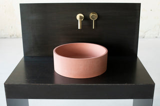 concrete sink basin vessel sink bathroom vanity