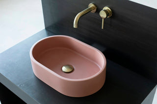 concrete vessel sink oval small