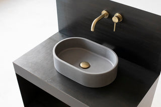 concrete vessel sink oval small