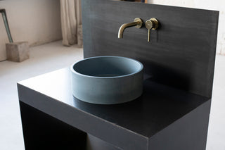 concrete sink basin vessel sink bathroom vanity